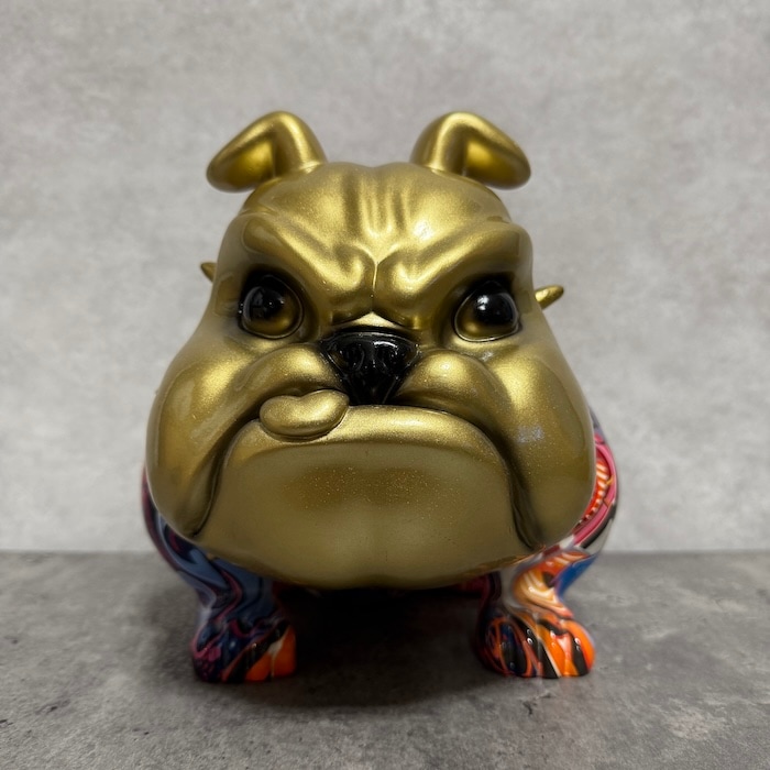 犬の置物 ポップアニマルC 高さ22cm 金色 縁起物 ゴールド かわいい