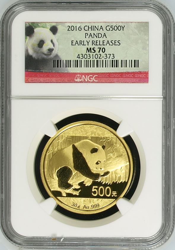 銀行振込割引なし】【会員様割引なし】 2016年 中国パンダ金貨 30g NGC