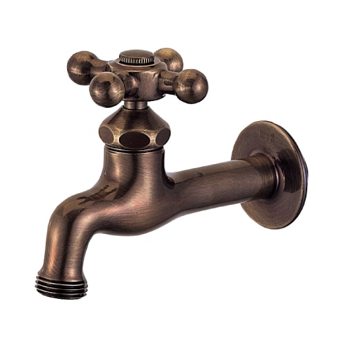 胴長横水栓 仙徳メッキ｜水栓 蛇口 シンプル おしゃれ レトロ