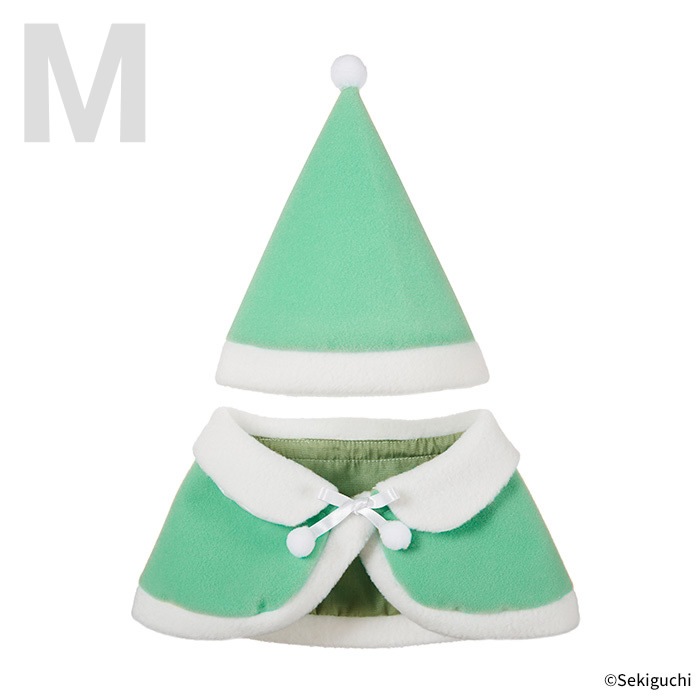 当店オリジナル】 ぬいぐるみ用 ケープ帽子 緑 Mサイズ|【ぬいぐるみの