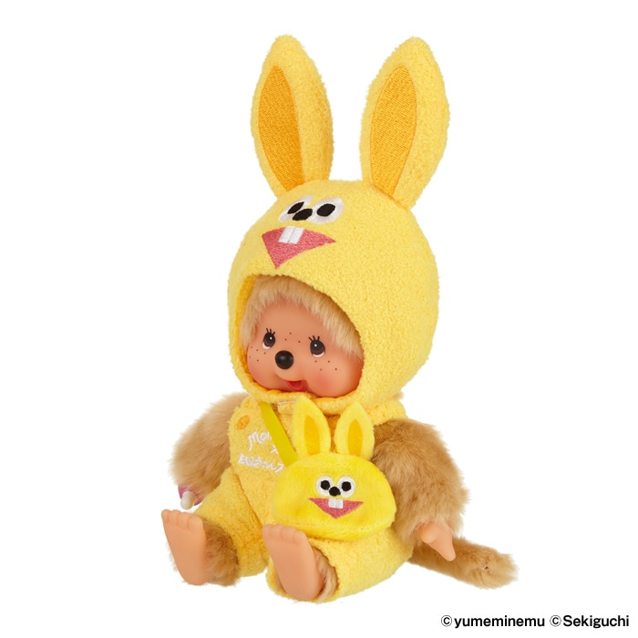 ラビやん×モンチッチ S オーバーオール|【ぬいぐるみのセキグチ