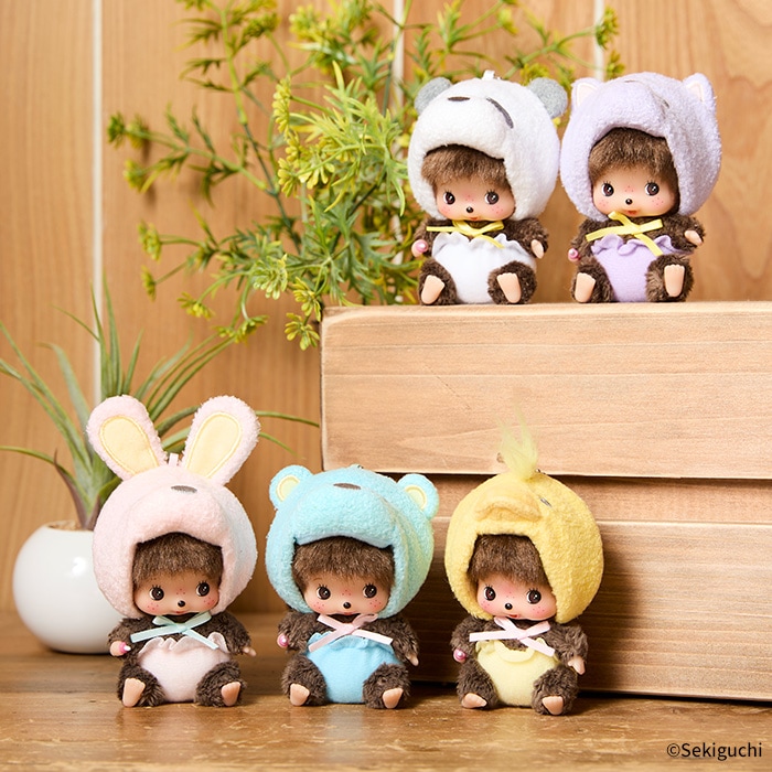 あにまるベビチッチ SS顔でかキーチェーン うさぎ|【ぬいぐるみの