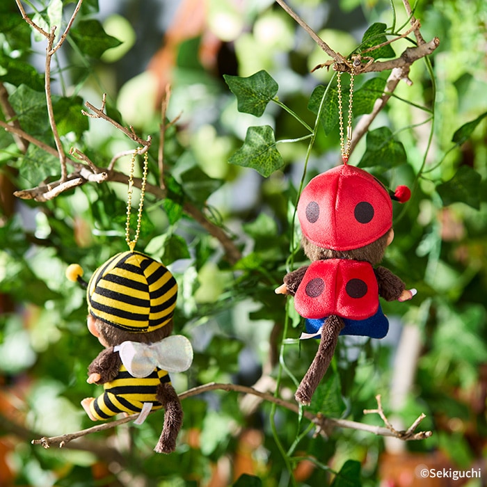 モンチッチ 顔でかSSキーチェーン てんとう虫|【ぬいぐるみのセキグチ