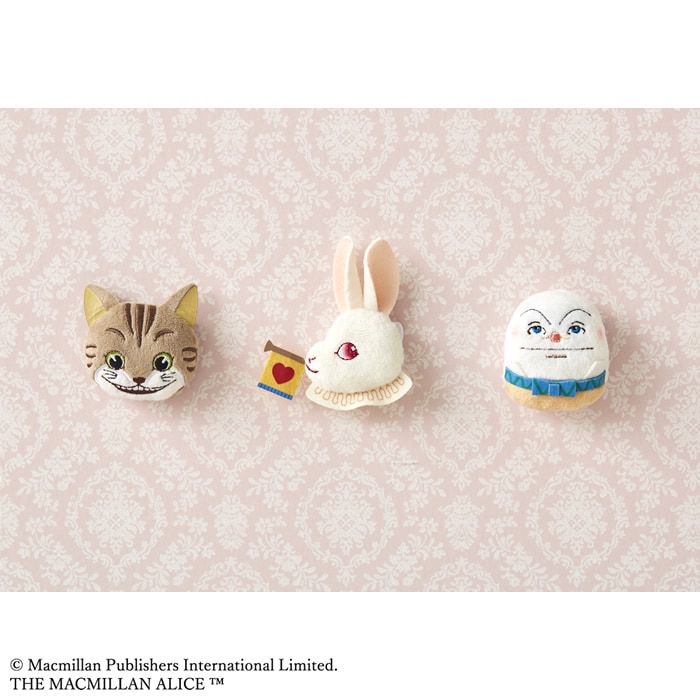 ネコポス可】 マクミラン・アリス ぬいバッジ 白ウサギ|【ぬいぐるみの
