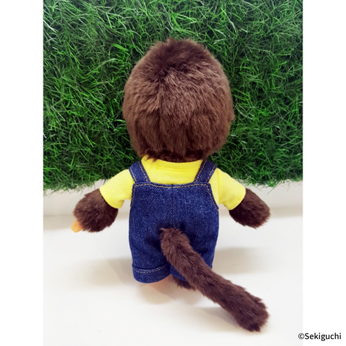 オーバーオールモンチッチ Sサイズ 男の子 イエロー|【ぬいぐるみの