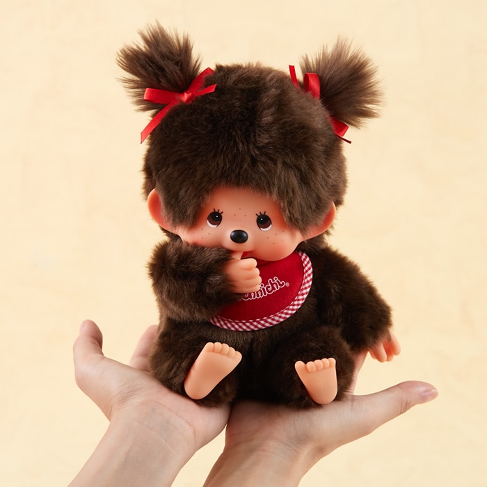 モンチッチ プレミアムスタンダード M ブラウン 女の子 座り