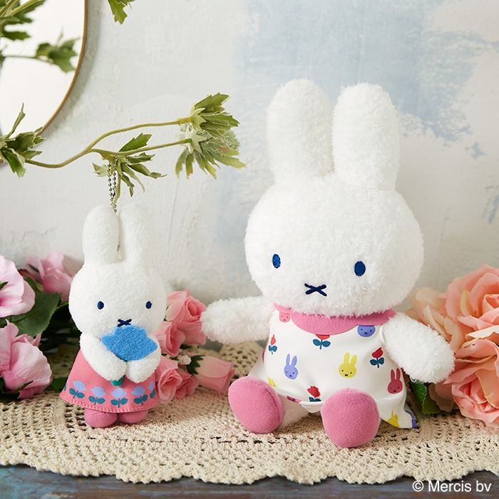 MIFFY and ROSE マスコットキーチェーン ピンク|【ぬいぐるみの