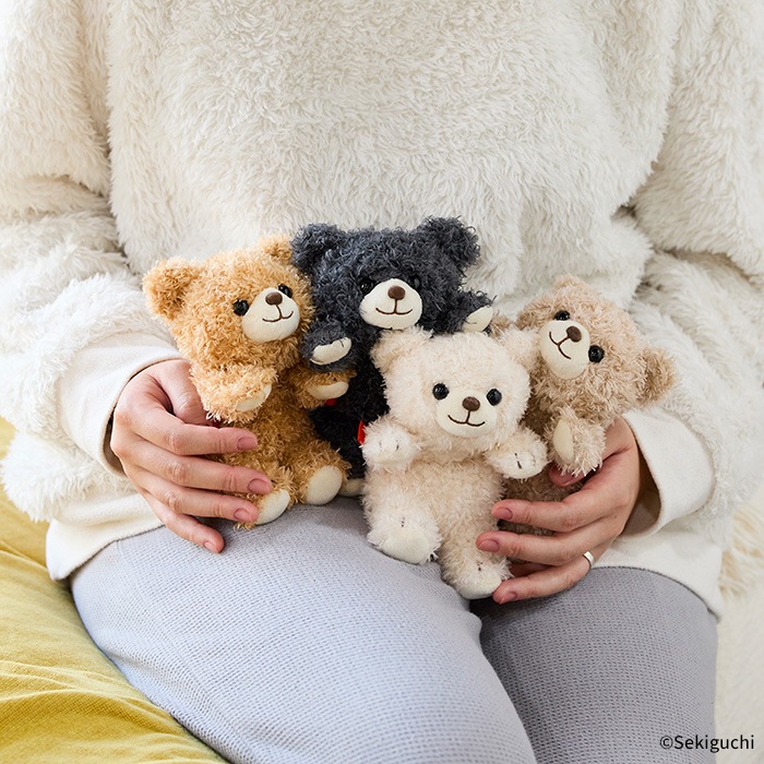 あそんで！テディベア マスコットキーチェーン ライトブラウン