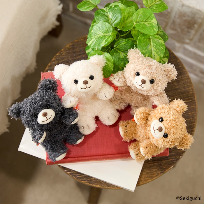 あそんで！テディベア マスコットキーチェーン ベージュ|【ぬいぐるみ