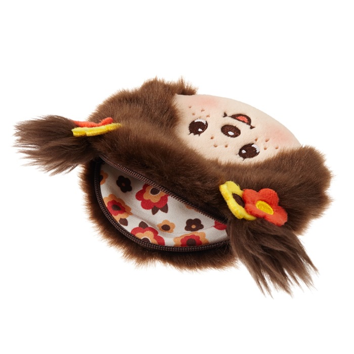 ネコポス可】モンメイト(オレンジ) フェイスコインパース 女の子