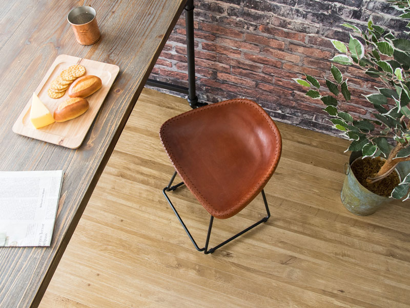 本革座面のスツール｜ミッドセンチュリーデザイン | インテリア・家具