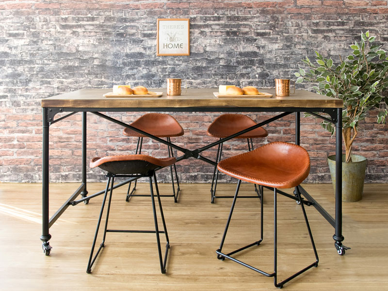 本革座面のスツール｜ミッドセンチュリーデザイン | インテリア・家具