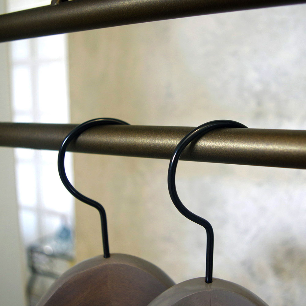 上品な曲線デザインのエレガントアイアンハンガーラック | インテリア