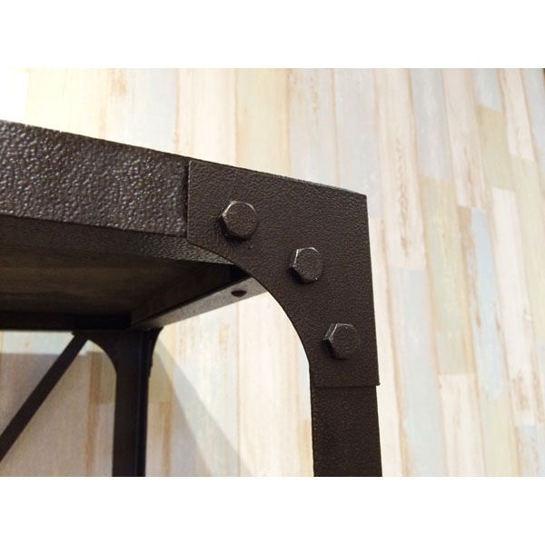 インダストリアル | 3段ラック | ハンマートーン仕上げのスチール