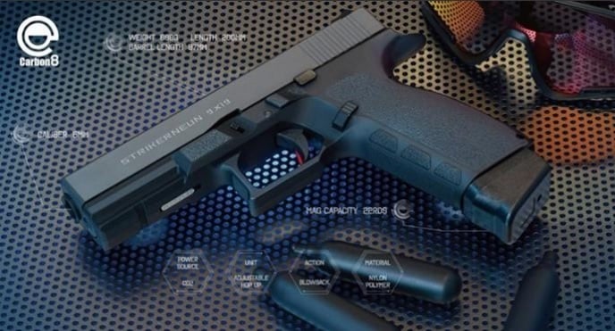 店内全品5％OFFクーポン】Carbon8 CO2 ガスブローバック STRIKER-9