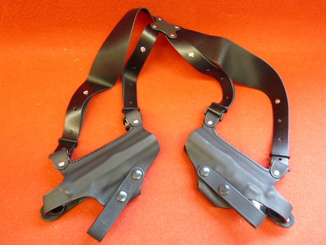 牛革製ダブルショルダーホルスター（M92・ソードカトラス用） ワイド