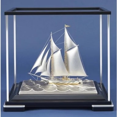 武比古 銀製 ヨット 2本マスト 2号 ソリッドケース | 銀製品,武比古