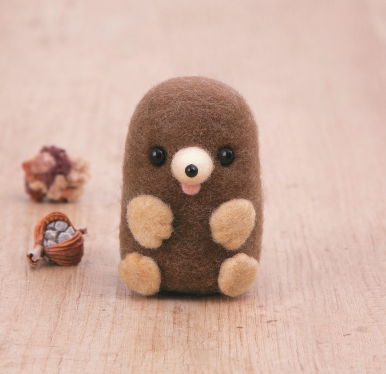 初級者向け羊毛フェルトキット ひょっこりもぐら | 羊毛フェルト,羊毛