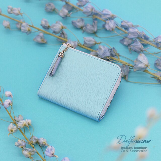 レザージー/leather-g】イタリアンレザーコンパクト財布 レディース 桜