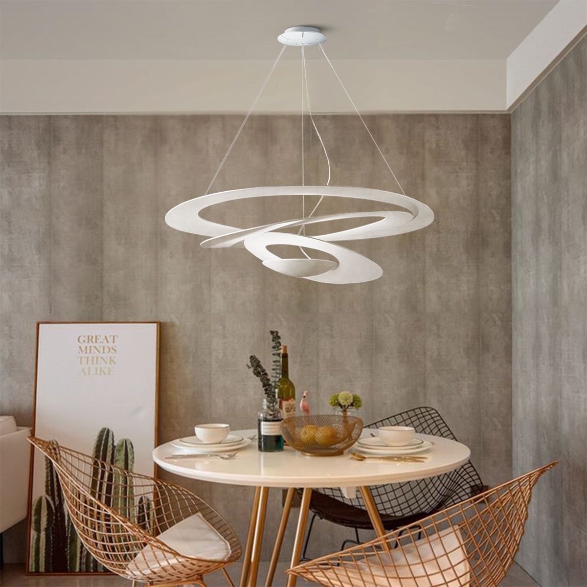 直径100cm] VeroMan 螺旋を描くような渦巻き ペンダントライト アート