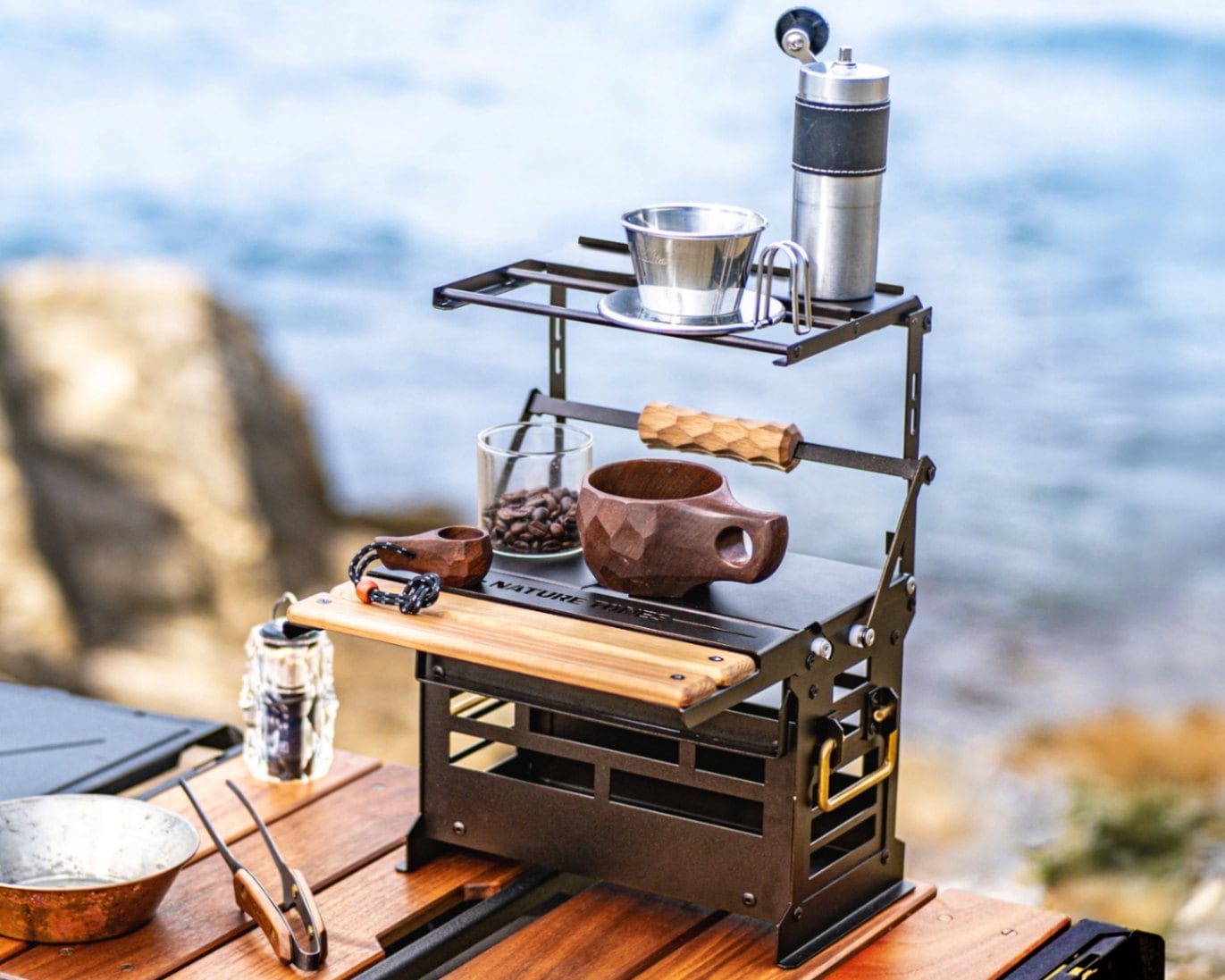 アウトドアテーブル : OUTDOOR TABLE : Nature tones