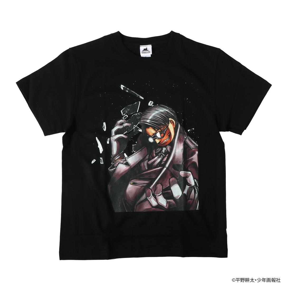 平野耕太☆大博覧會 HELLSING フルカラープリントTシャツ 少佐 ガラス