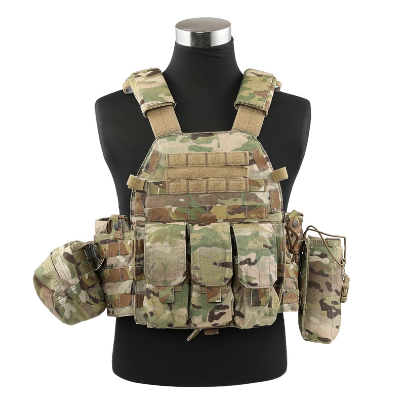 EMERSON LBT6094Aスタイル プレートキャリア 3ポーチ付 マルチカム