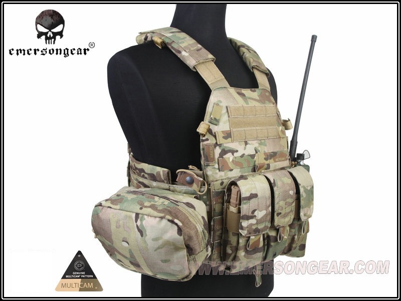 EMERSON LBT6094Aスタイル プレートキャリア 3ポーチ付 マルチカム