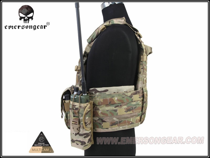 EMERSON LBT6094Aスタイル プレートキャリア 3ポーチ付 マルチカム