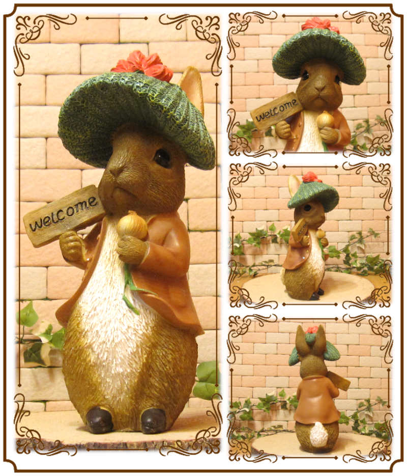 ピーターラビット うさぎ 置物 ベンジャミンバニー スタンド ラビット