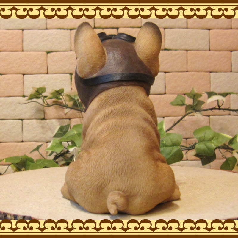 リアルな犬の置物 フレンチブルドッグ ダンディードッグ ◇お部屋の