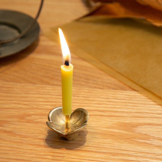 菜の花ろうそく燭台セット｜錫製雑貨・酒器の通販は能作オンライン
