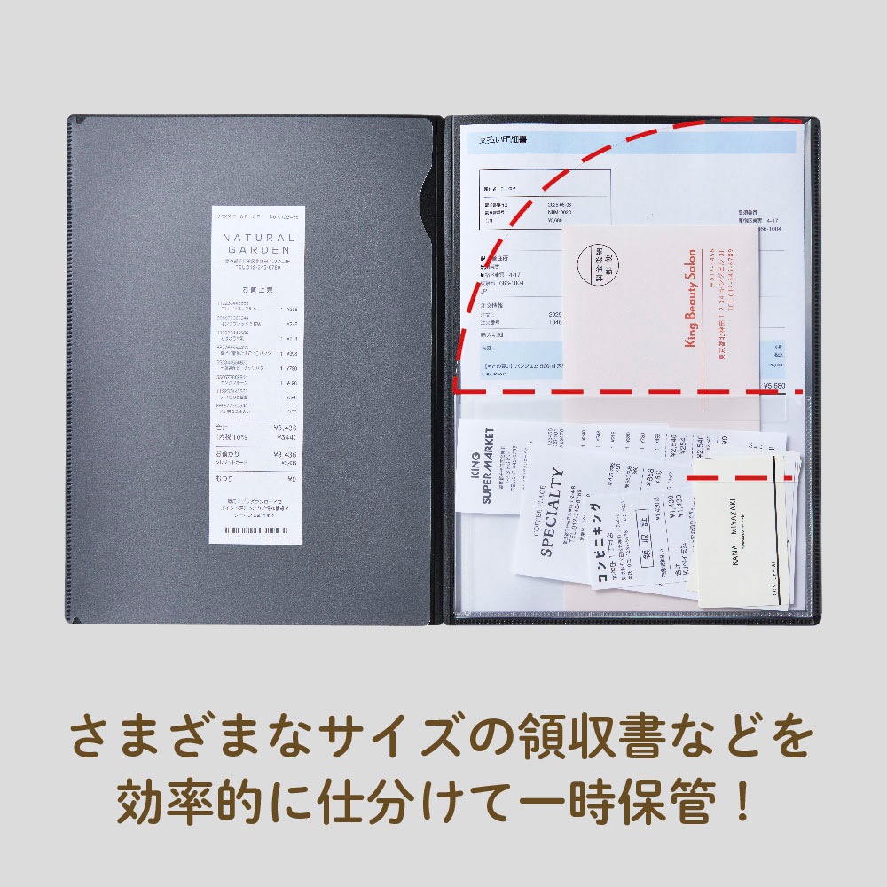 キングジム KINGJIM レシート/領収書スキャンホルダー ベージュ 790-BE