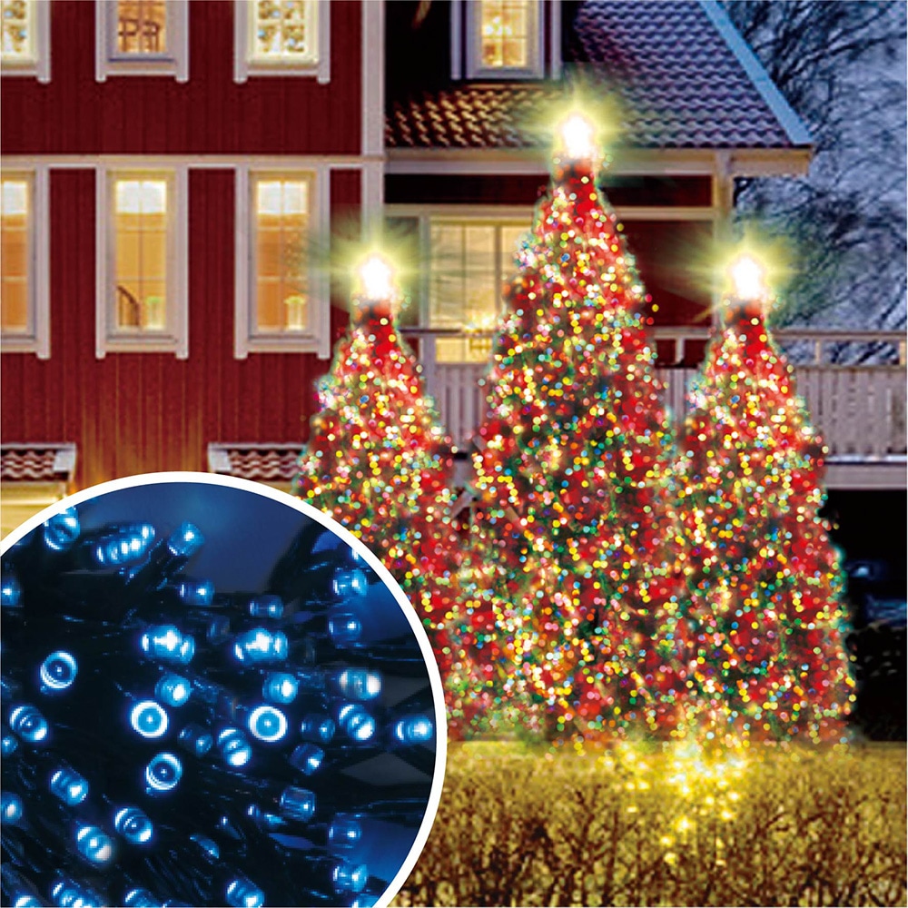 AXEL アクセル ソーラーイルミネーションライト100球 ブルー LEDライト