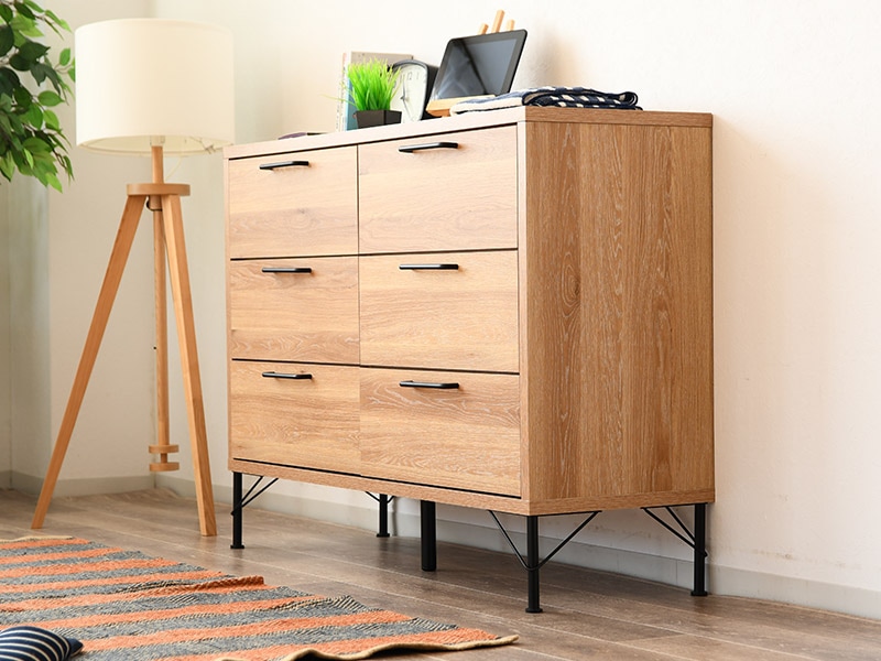 ローチェスト 3段 幅120cm タンス 箪笥 大容量 洋服 衣類収納 北欧