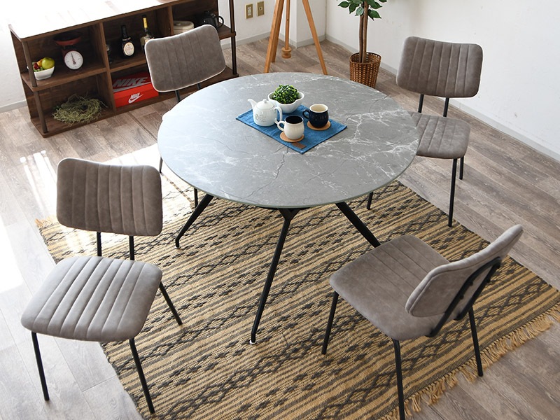 ガラスダイニングテーブルセット カフェテーブル ラウンドテーブル 丸