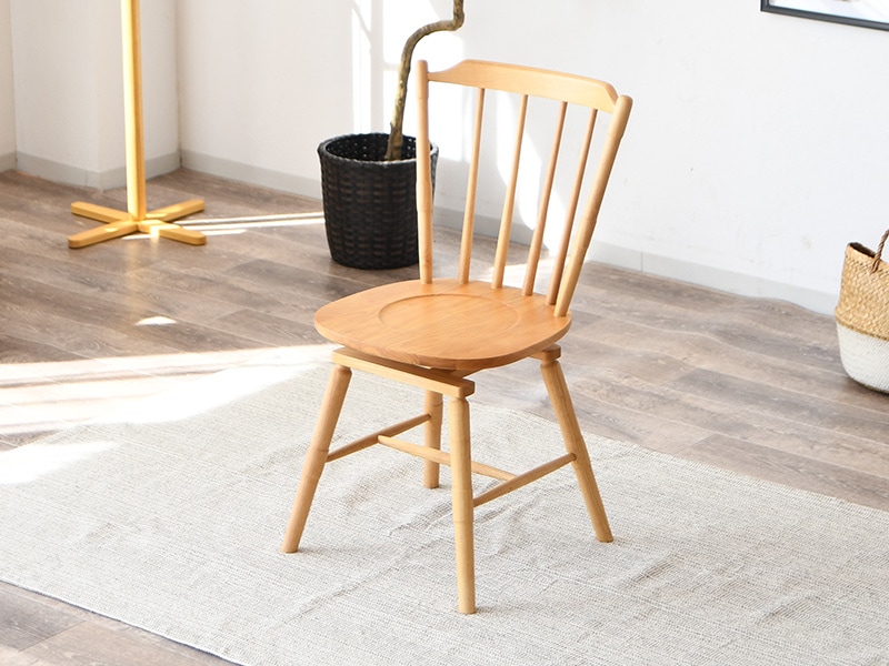 ウィンザーチェア おしゃれ ダイニングチェア 回転チェア 回転 椅子