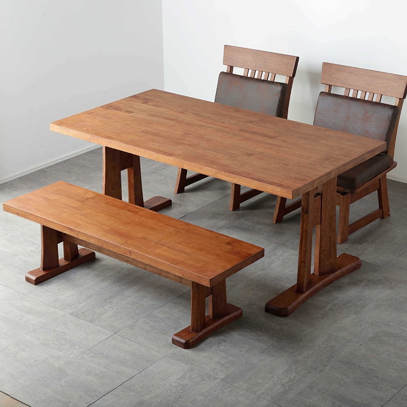 ダイニングテーブル セット ベンチセット 木製 4人掛け 4点セット