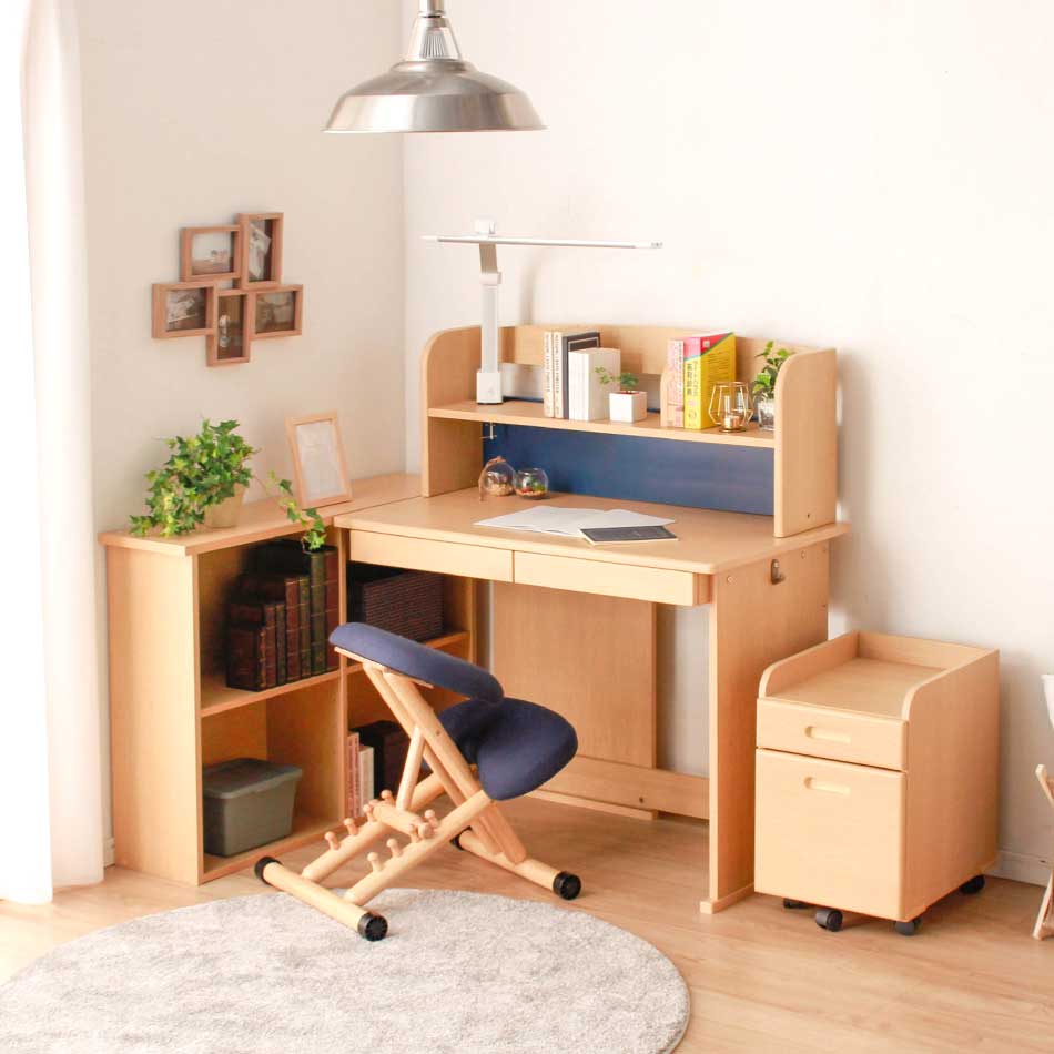 学習デスク 4点セット Nワイズ （セット内容：デスク／ワゴン／書棚