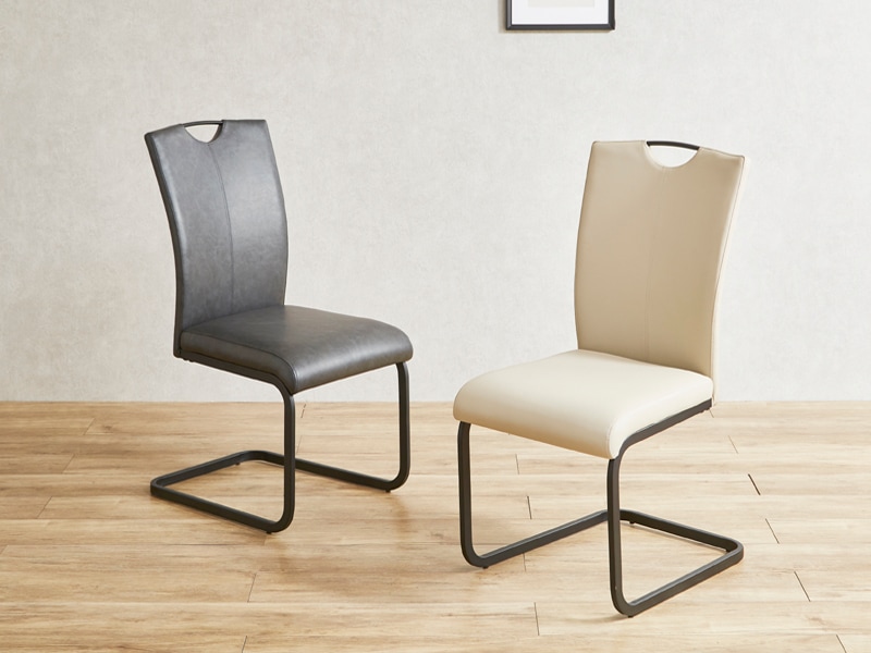 ハイバック仕様のモダンダイニングチェア 同色2脚組 ダイニングチェア