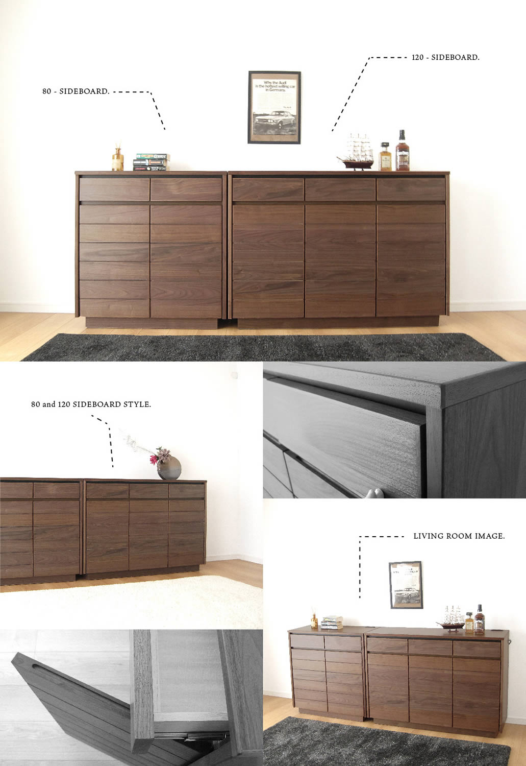 国産 日本製 サイドボード 大川家具 天然木 キャビネット リビング