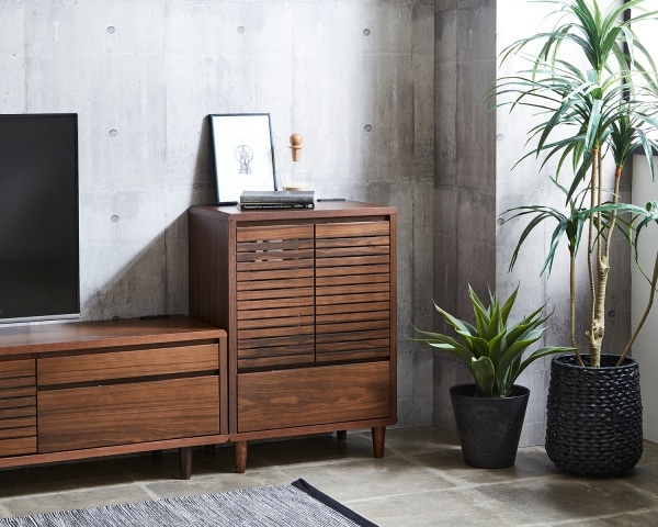 送料無料／ 幅60cm サイドボード リビング収納 大容量収納 選べる2色