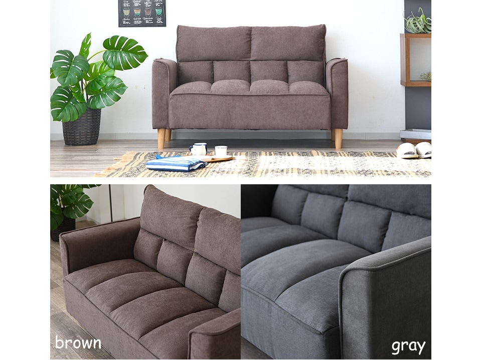 コンパクト ソファー 二人掛け 布張り ソファ 2人掛け ふわふわ