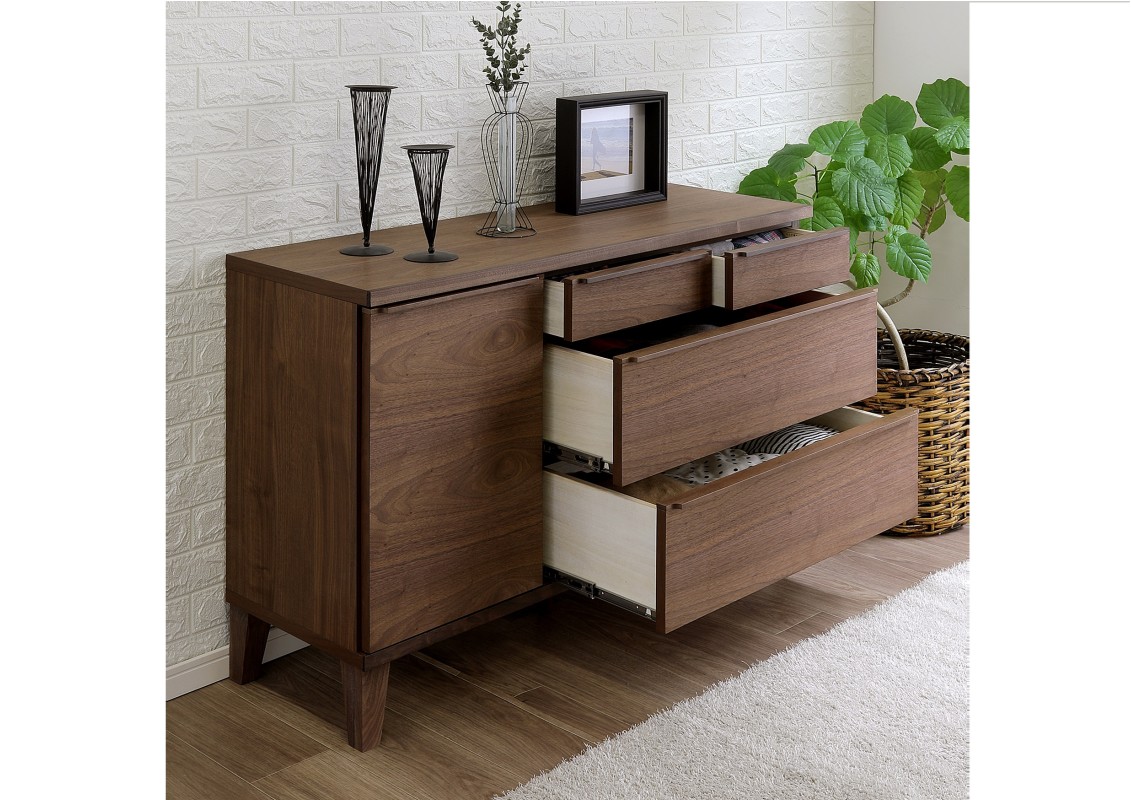 leo- レオ 120サイドボード（ウォールナット/レッドオーク） | 店舗