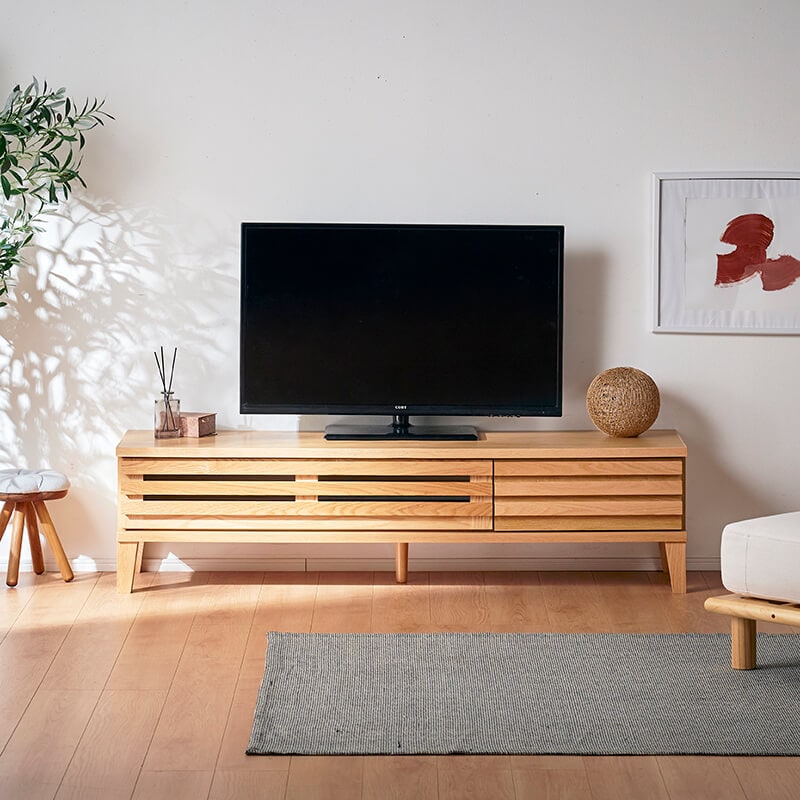 大川家具】テレビボード 153cm幅 セジュール ウォールナット/レッド