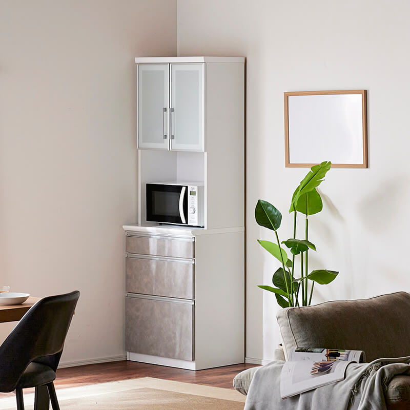 大川家具】オープンボード 60cm幅 リーベ ナチュラル/ブラウン/グレー