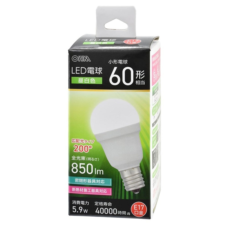 LED電球小形 E17 60形相当 昼白色｜LDA6N-G-E17 IS53 06-5476｜通販