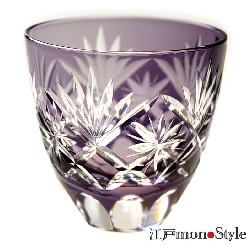 江戸切子ぐい呑み(星切子/江戸紫)【名入れ可】 江戸monoStyle