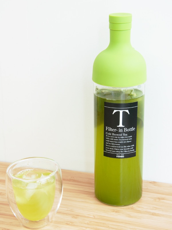 フィルターインボトル・ライムグリーン【水出し茶】750ml スプーン付き