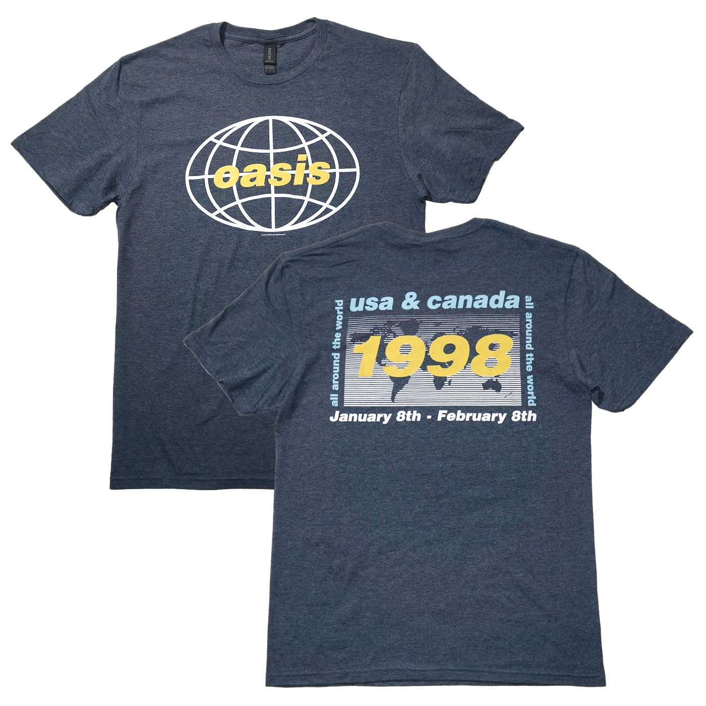 OASIS Tシャツ 1998 World Tour USA/Canada-Navy | OSOMALO バンドT